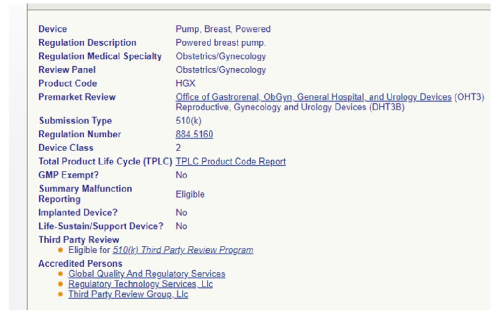 Electric Breast Pump FDA 510k Registration Zero Hair Replacement